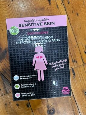 BAMBOObies Pink & White Disposable Nursing Pads Pack